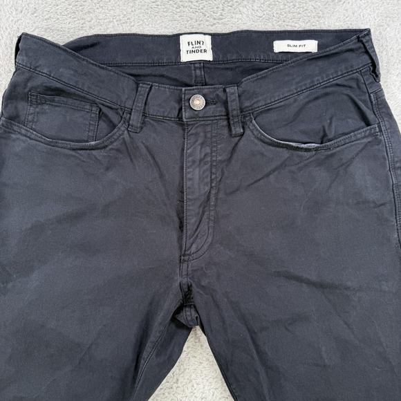 Flint and Tinder Pants Men 30x30 (Fit 31x28) Navy Slim Fit Taper Chino Huckberry - Picture 1 of 11